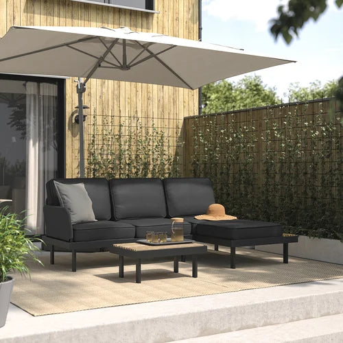 IKEA REVSKÄR 3-seat conversation set, outdoor anthracite/Järpön/Duvholmen anthracite
