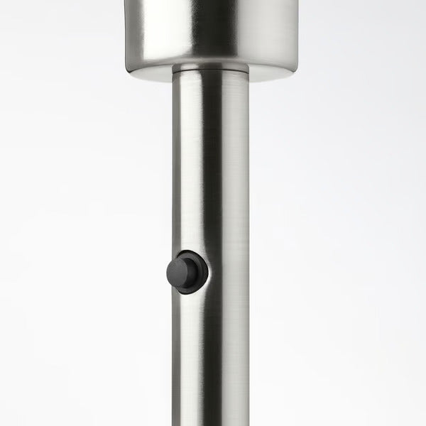 IKEA RINGSTA / SKAFTET Floor lamp, white/nickel plated