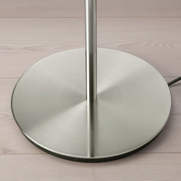 IKEA RINGSTA / SKAFTET Floor lamp, white/nickel plated