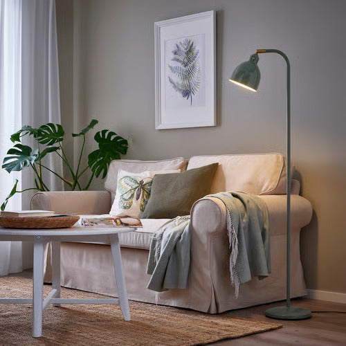 IKEA RÖDFLIK Floor/reading lamp, gray-green