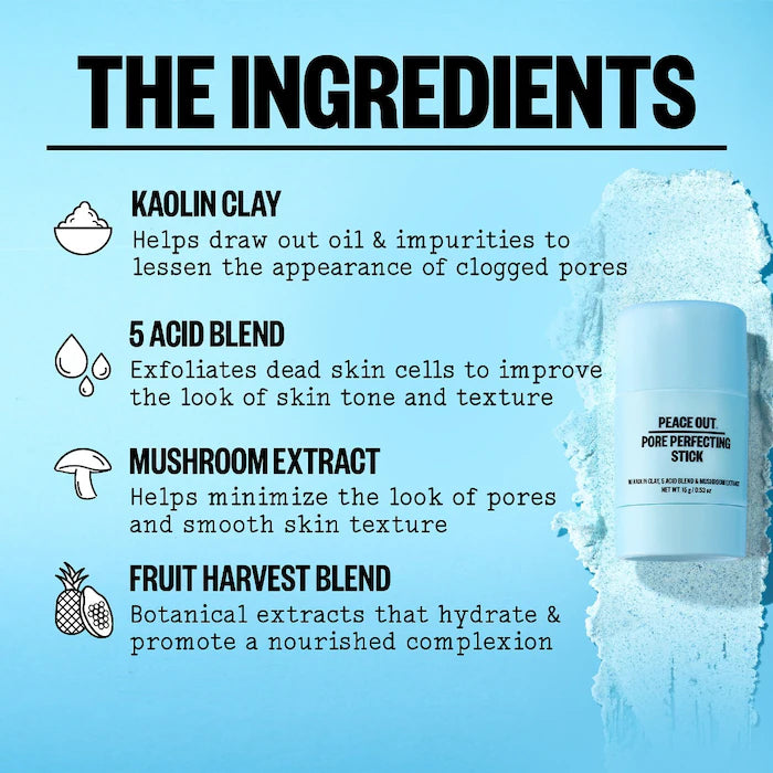 Peace Out  AHA Pore & Blackhead Exfoliator Multitasking Treatment Stick