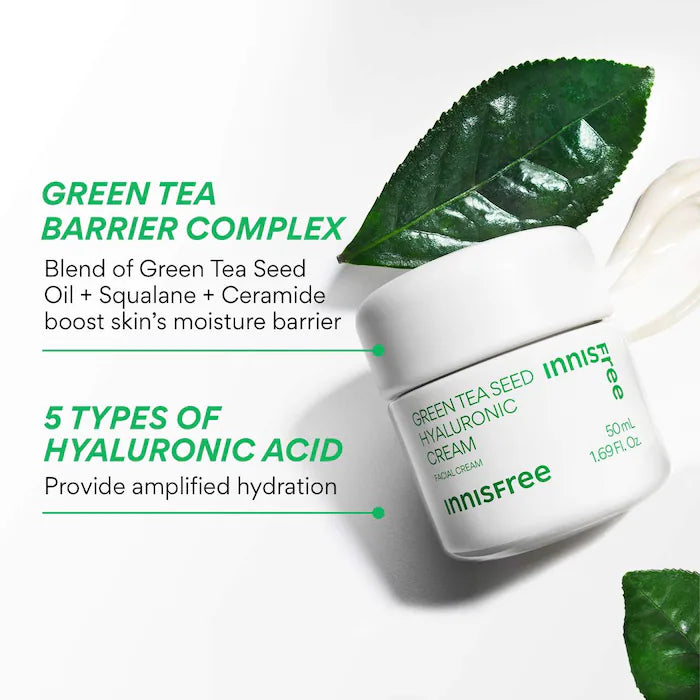 innisfree  Green Tea Seed Hyaluronic Acid Hydrating Cream
