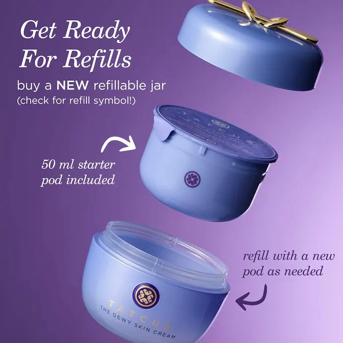 Tatcha  The Dewy Skin Cream Plumping & Hydrating Refillable Moisturizer