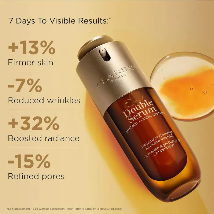 Clarins Double Serum Anti-Aging to Firm, Boost Radiance and Refine Pores