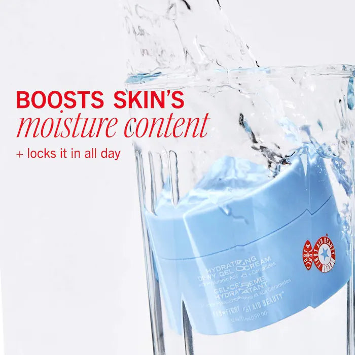 First Aid Beauty  Hydrating Dewy Gel Cream Moisturizer with Hyaluronic Acid + Ceramides