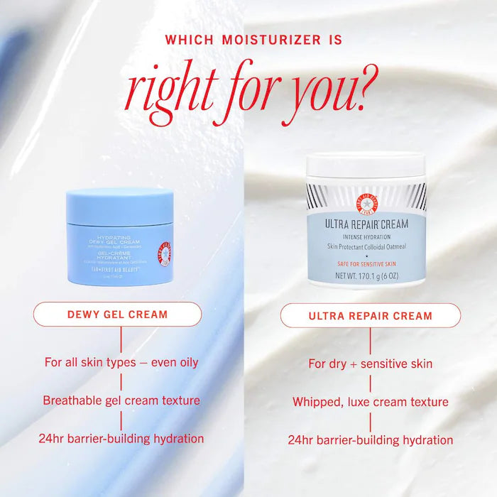 First Aid Beauty  Hydrating Dewy Gel Cream Moisturizer with Hyaluronic Acid + Ceramides