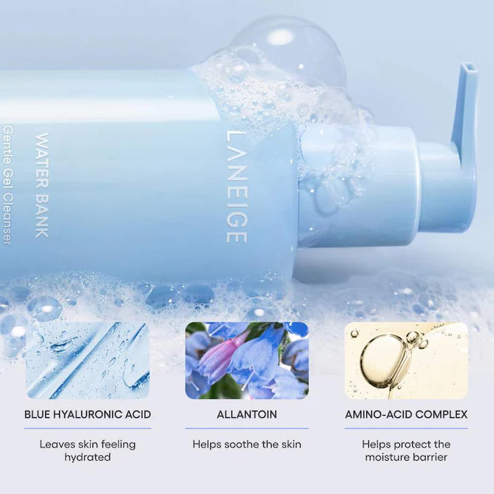 LANEIGE  Water Bank Gentle Gel Cleanser with Hyaluronic Acid