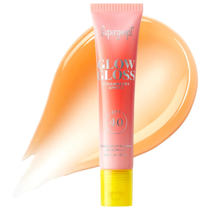 Supergoop Glow Gloss SPF 40 Lip Balm with Peptides and Shea Butter