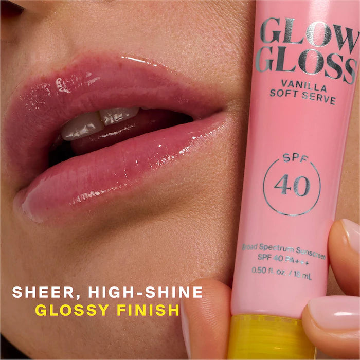 Supergoop Glow Gloss SPF 40 Lip Balm with Peptides and Shea Butter