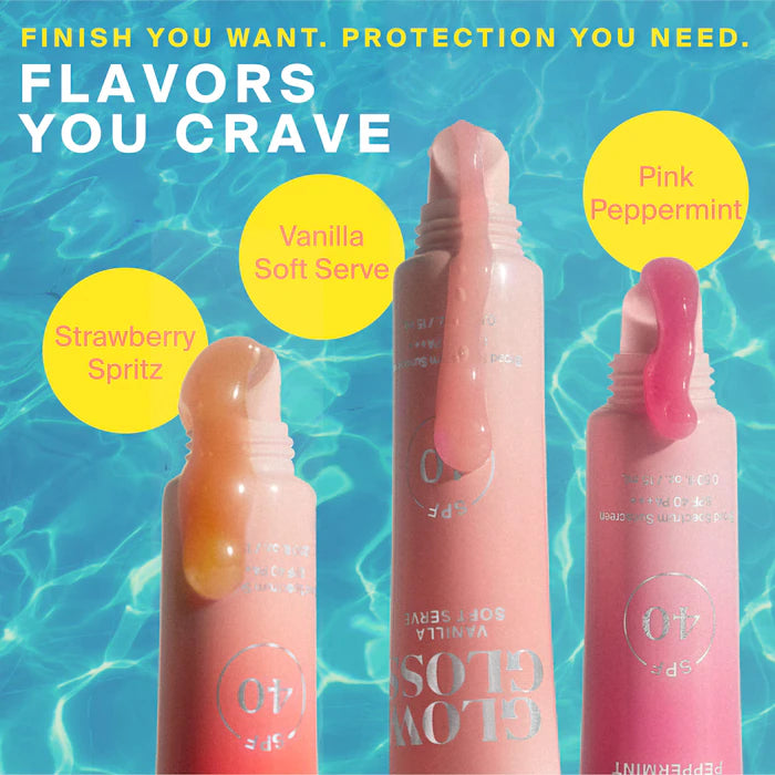 Supergoop!  Glow Gloss SPF 40 Lip Balm with Peptides and Shea Butter