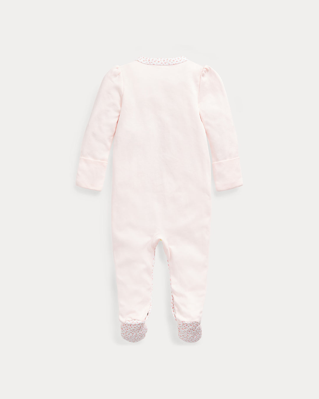 Ralph Lauren Floral-Trim Footed Coverall