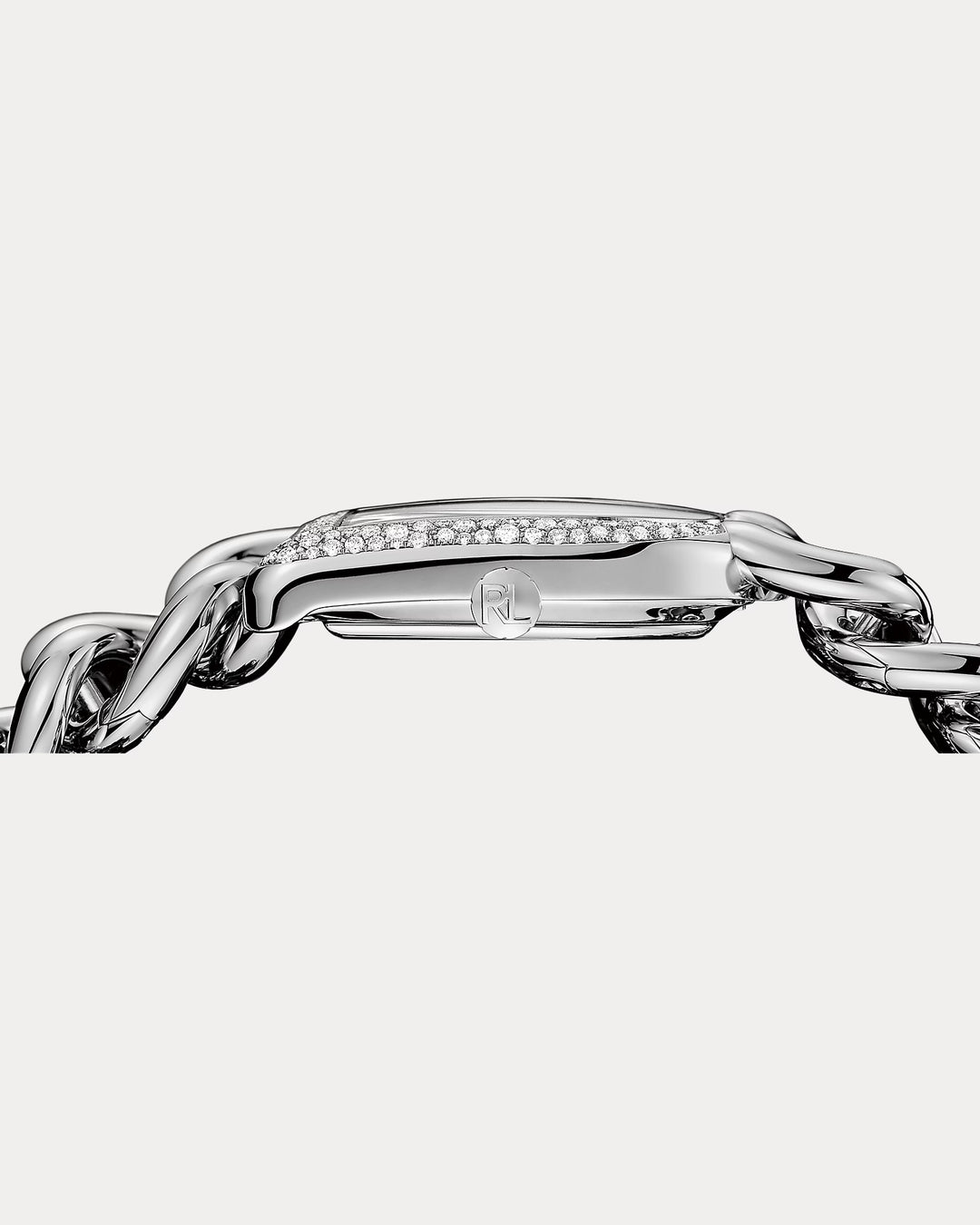 Ralph Lauren Petite-Link Steel With Diamonds