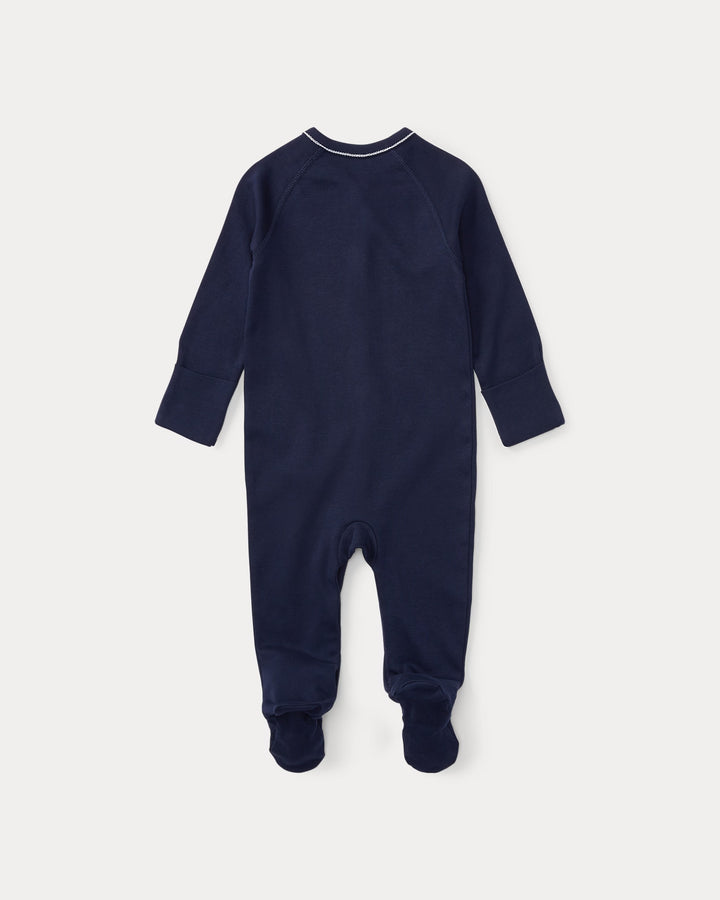 Ralph Lauren Cotton Jersey Footed Coverall