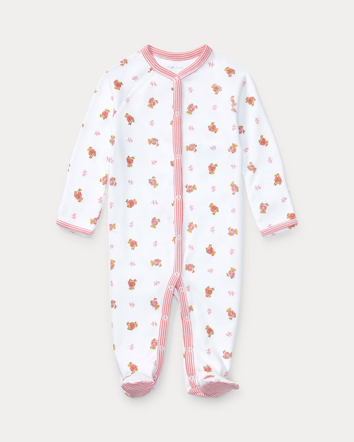 Ralph Lauren Polo Bear Cotton Footed Coverall