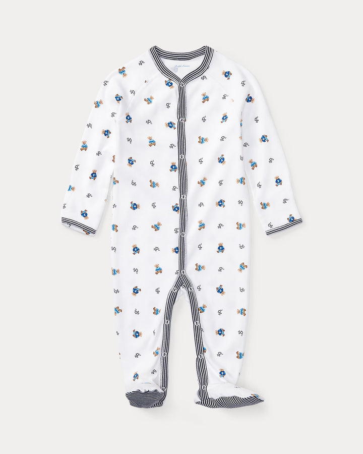 Ralph Lauren Polo Bear Cotton Footed Coverall