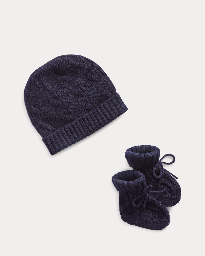 Ralph Lauren Cashmere Beanie & Bootie Set