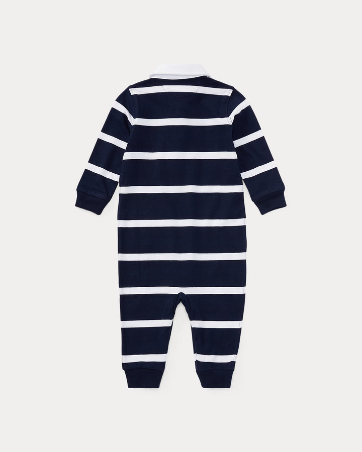Ralph Lauren  Striped Cotton Jersey Rugby Coverall