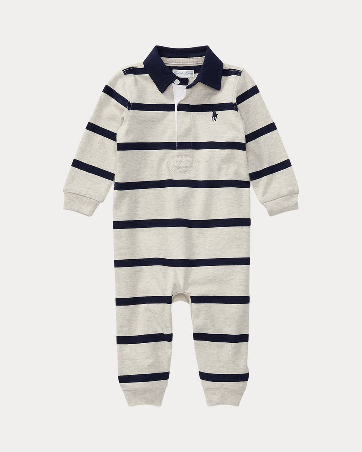 Ralph Lauren  Striped Cotton Jersey Rugby Coverall