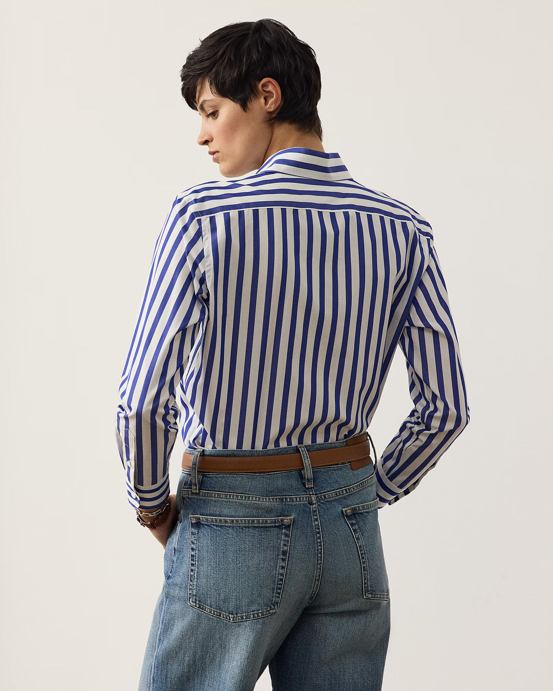 Ralph Lauren Capri Relaxed Fit Striped Cotton Shirt