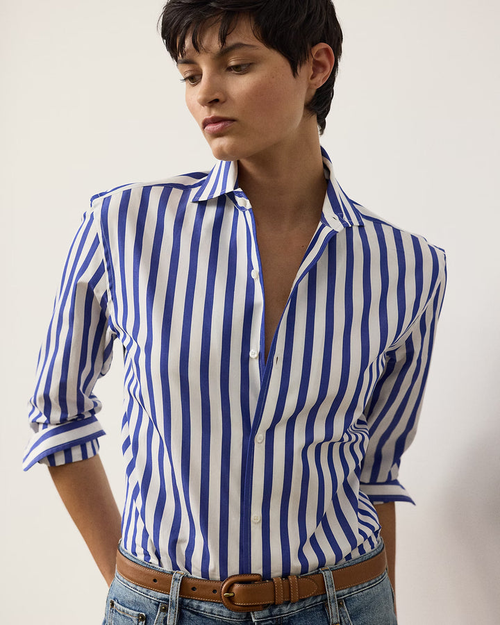 Ralph Lauren Capri Relaxed Fit Striped Cotton Shirt