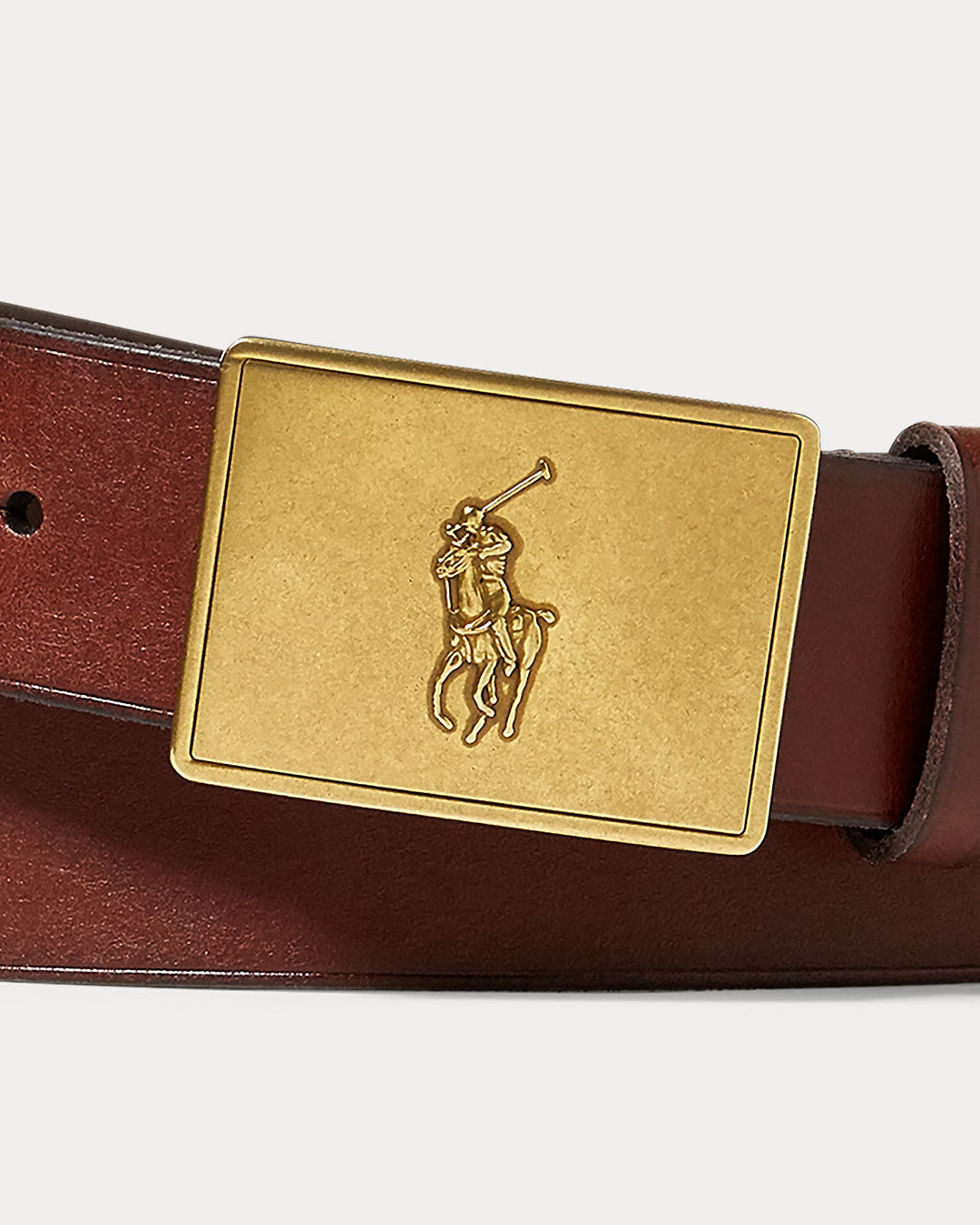 Ralph Lauren Pony Plaque Leather Belt