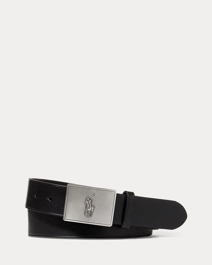 Ralph Lauren Pony Plaque Leather Belt