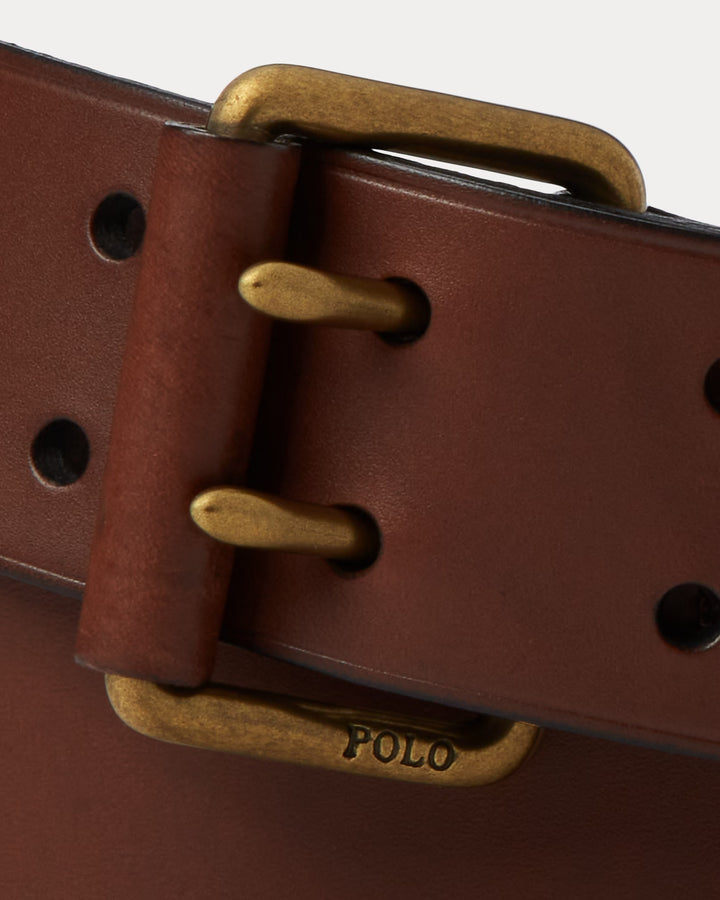 Ralph Lauren Double-Prong Leather Belt