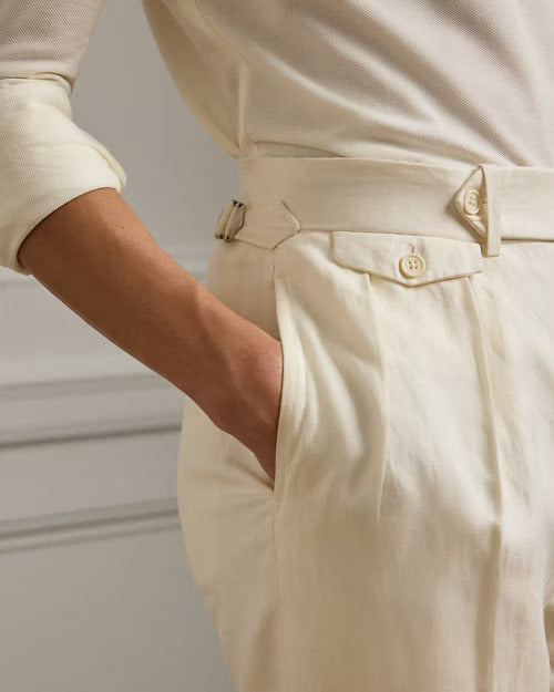 Ralph Lauren Gregory Hand-Tailored Wool Trouser