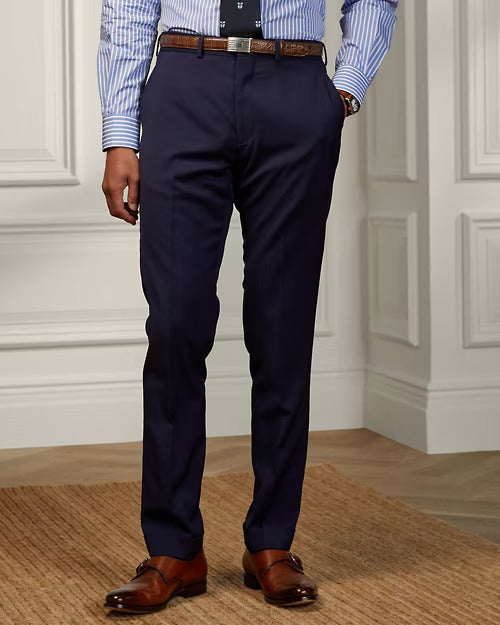 Ralph Lauren Gregory Hand-Tailored Wool Serge Trouser