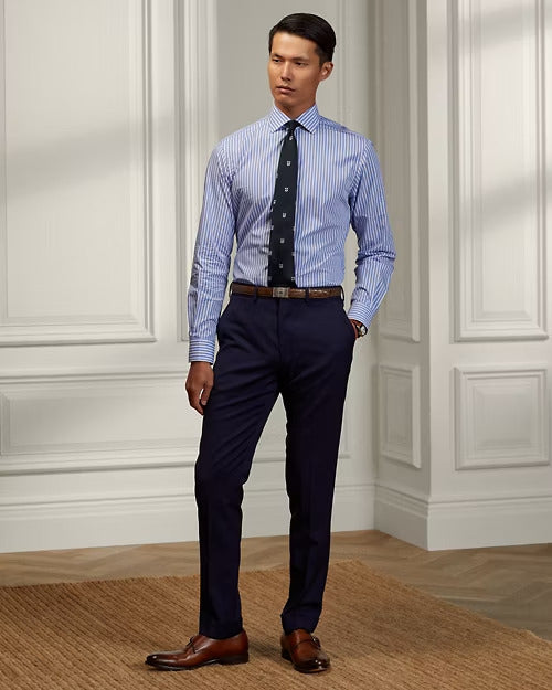 Ralph Lauren Gregory Hand-Tailored Wool Serge Trouser