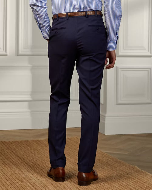 Ralph Lauren Gregory Hand-Tailored Wool Serge Trouser