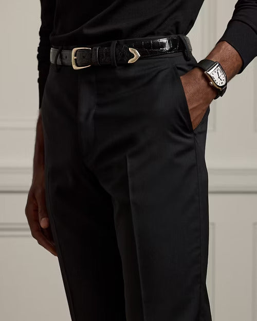 Ralph Lauren Gregory Hand-Tailored Wool Serge Trouser