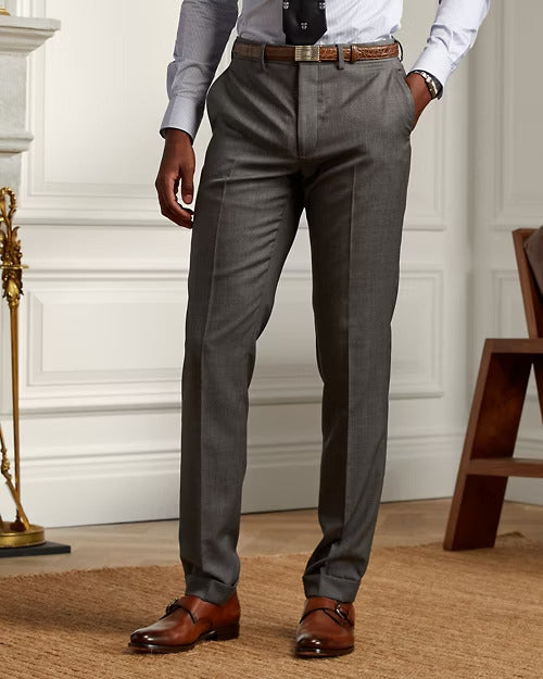 Ralph Lauren Gregory Hand-Tailored Wool Serge Trouser