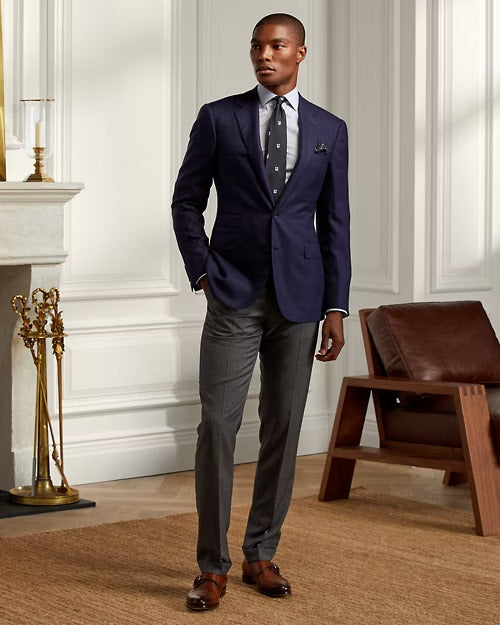 Ralph Lauren Gregory Hand-Tailored Wool Serge Trouser