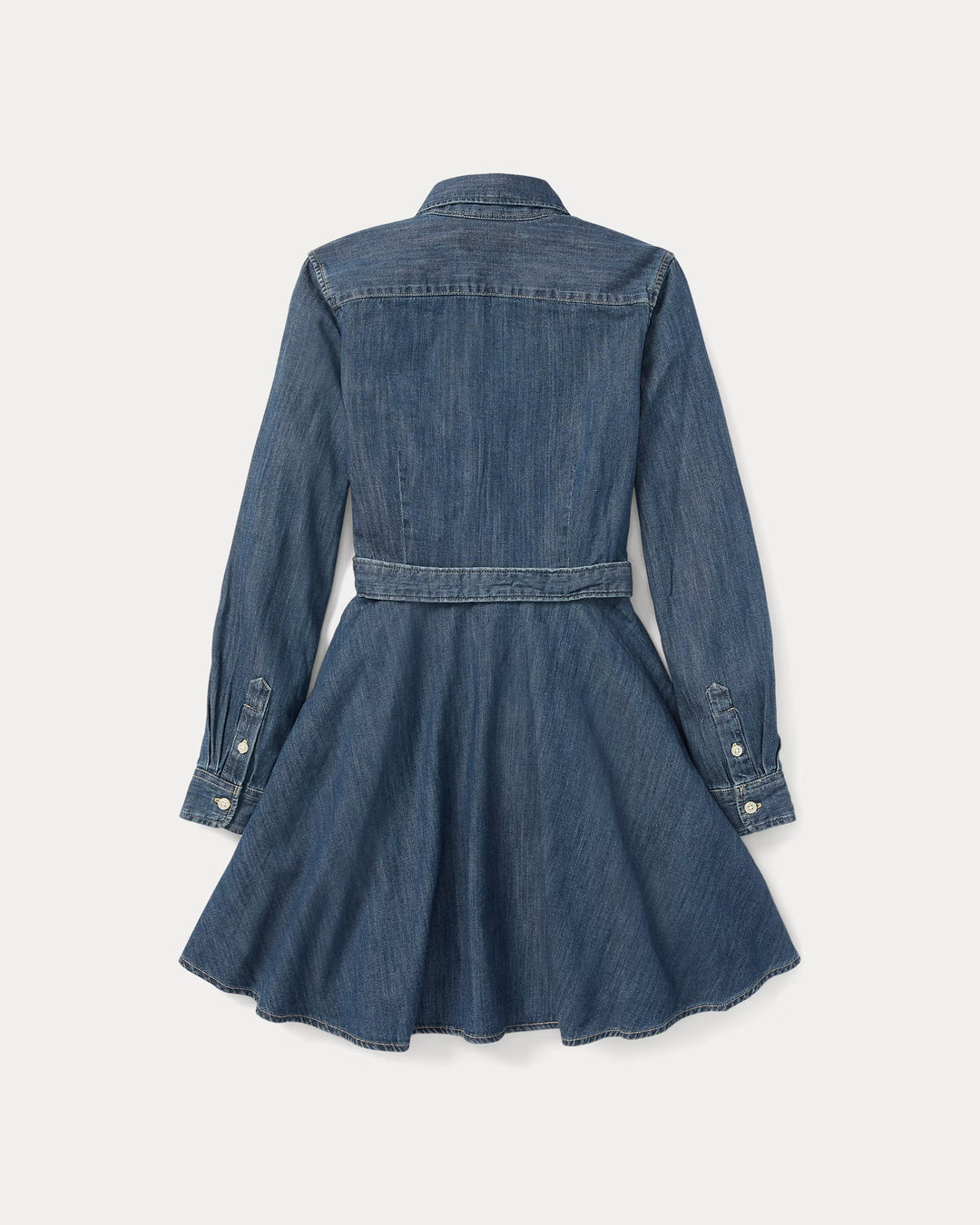 Ralph Lauren Belted Cotton Denim Shirtdress