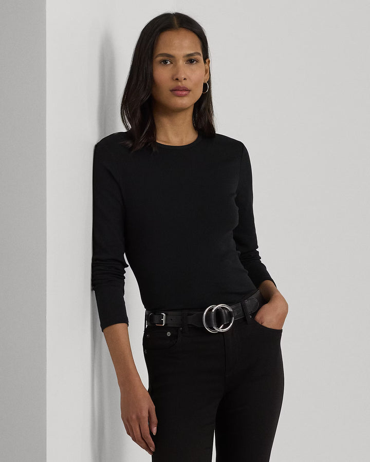 Ralph Lauren Cotton-Blend Long-Sleeve Top