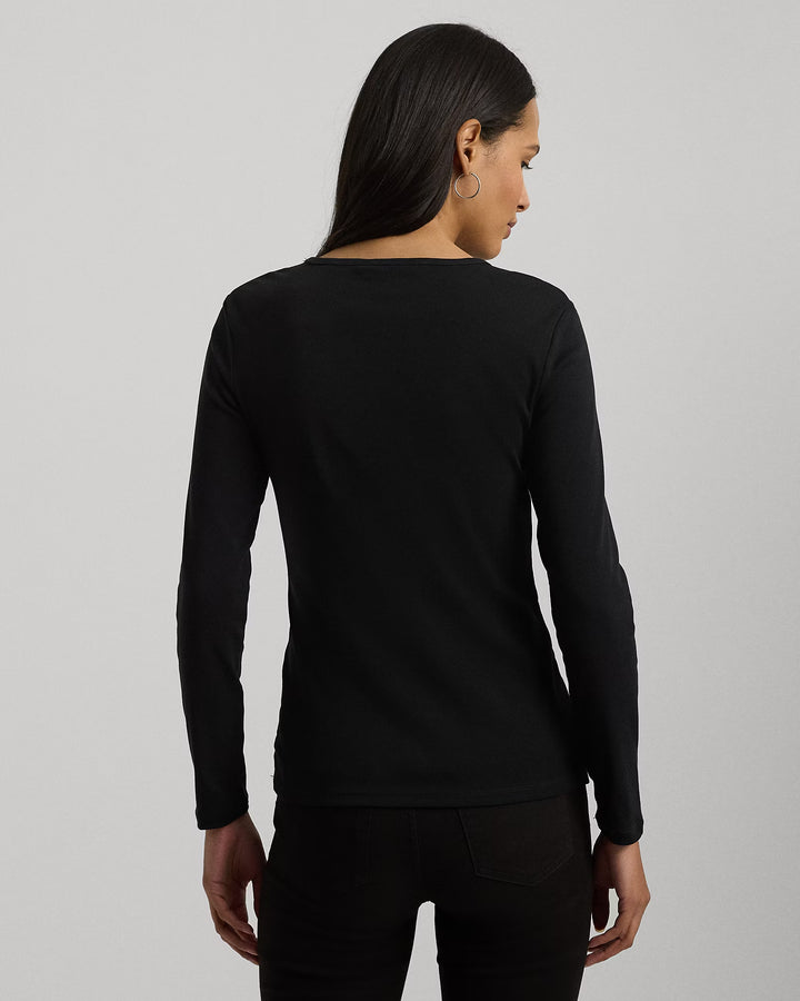 Ralph Lauren Cotton-Blend Long-Sleeve Top