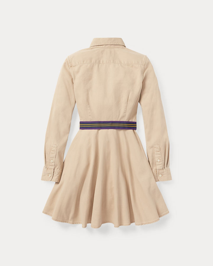 Ralph Lauren Belted Cotton Chino Shirtdress