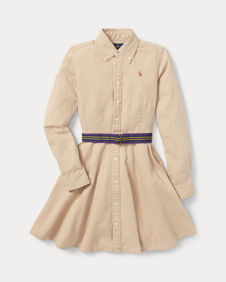 Ralph Lauren Belted Cotton Chino Shirtdress