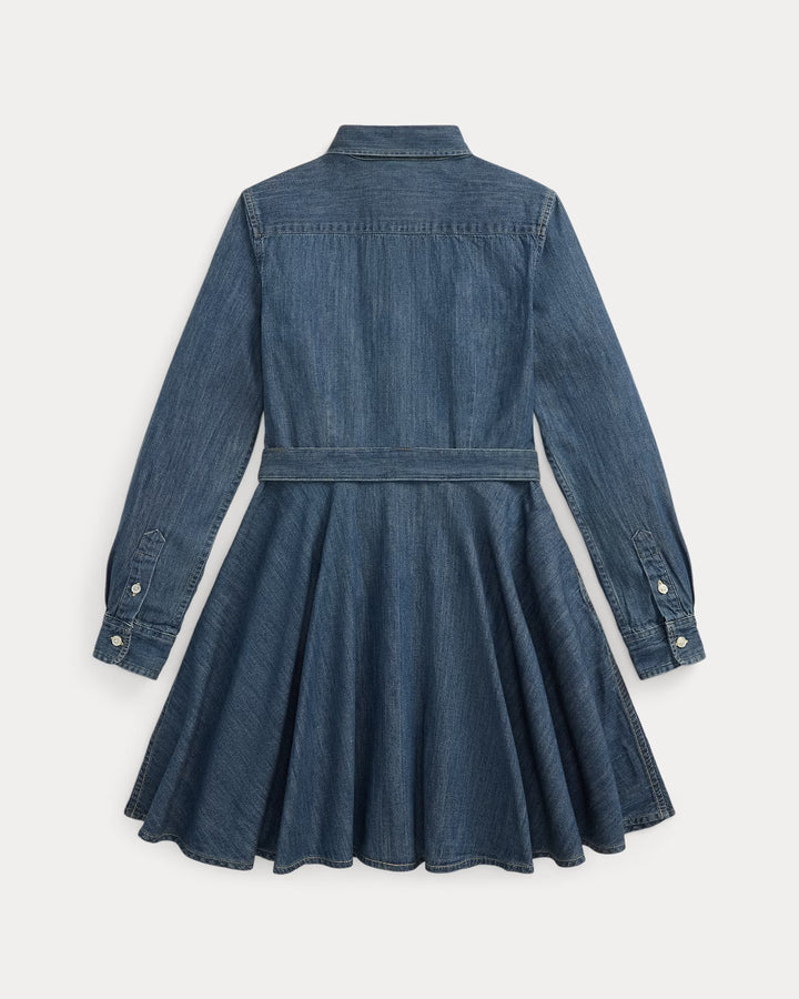 Ralph Lauren Belted Cotton Denim Shirtdress