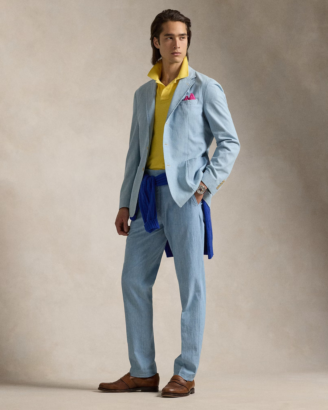 Ralph Lauren Polo Soft Tailored Chambray Suit Jacket
