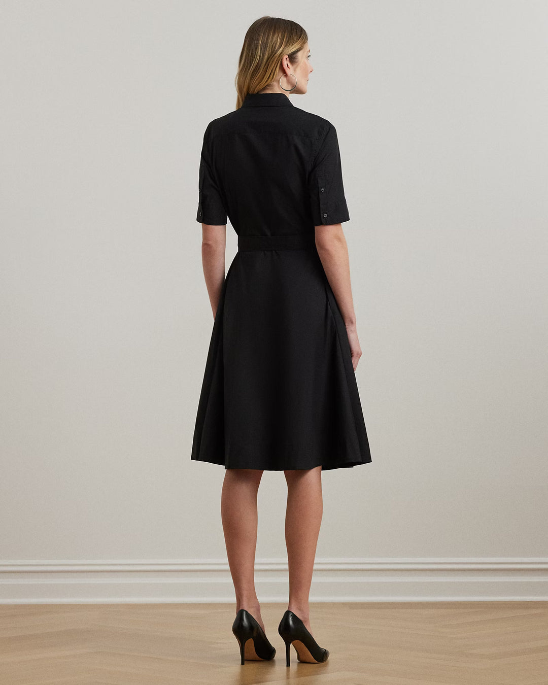 Ralph Lauren Belted Cotton-Blend Shirtdress