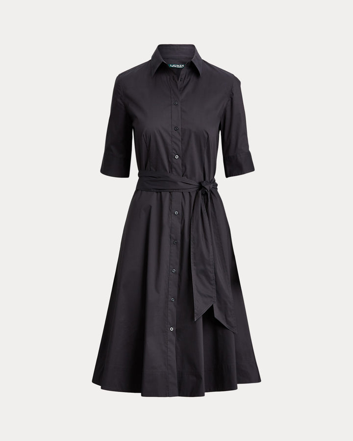 Ralph Lauren Belted Cotton-Blend Shirtdress
