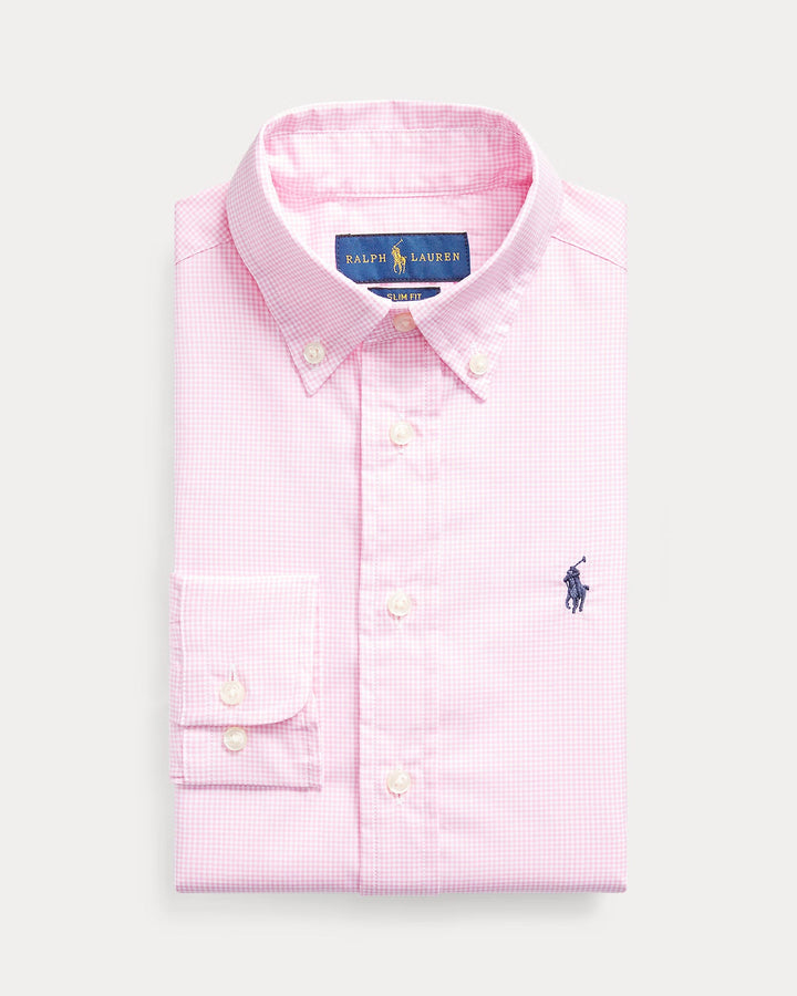 Ralph Lauren Slim Fit Gingham Cotton Dress Shirt