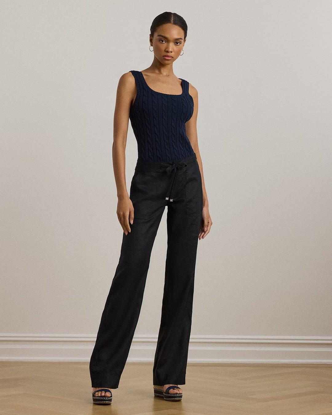 Ralph Lauren Linen Wide-Leg Pant