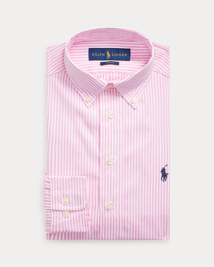 Ralph Lauren Slim Fit Striped Cotton Dress Shirt