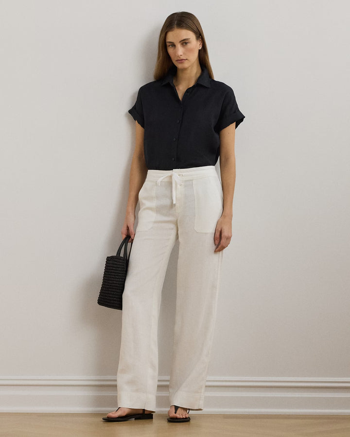 Ralph Lauren Linen Wide-Leg Pant