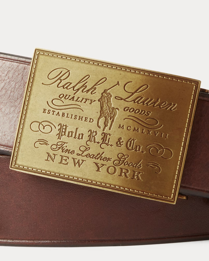 Ralph Lauren Heritage Plaque-Buckle Belt