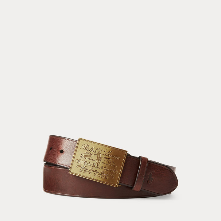 Ralph Lauren Heritage Plaque-Buckle Belt