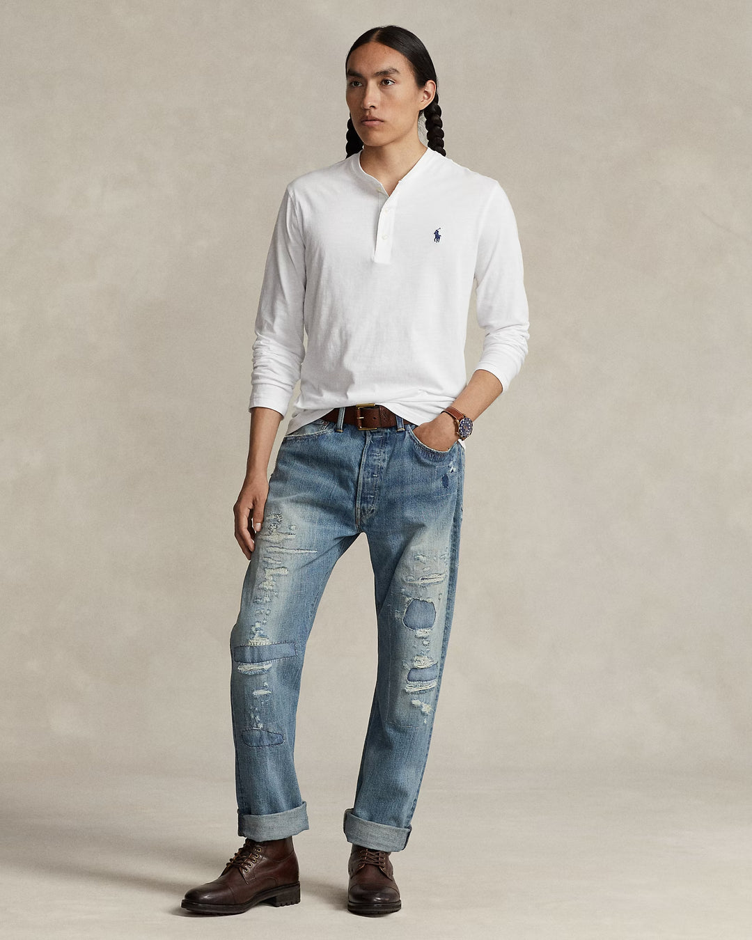 Ralph Lauren Slub Jersey Henley Shirt